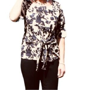 West Kei Julianne Tie Front Blouse